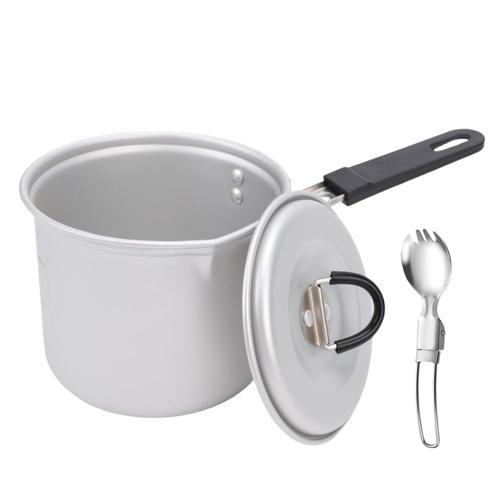 Camping Cooking Pot With Lid - وعاء طهي للتخييم، سعة 770 مل،