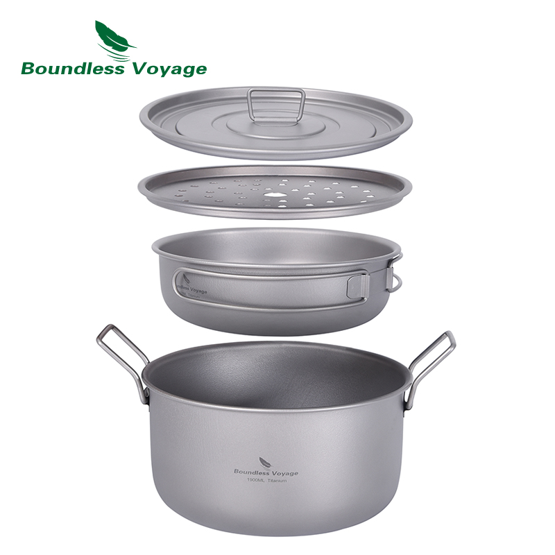 Camping Cooking Pot With Lid - رحلة لا حدود لها-وعاء طهي متعدد