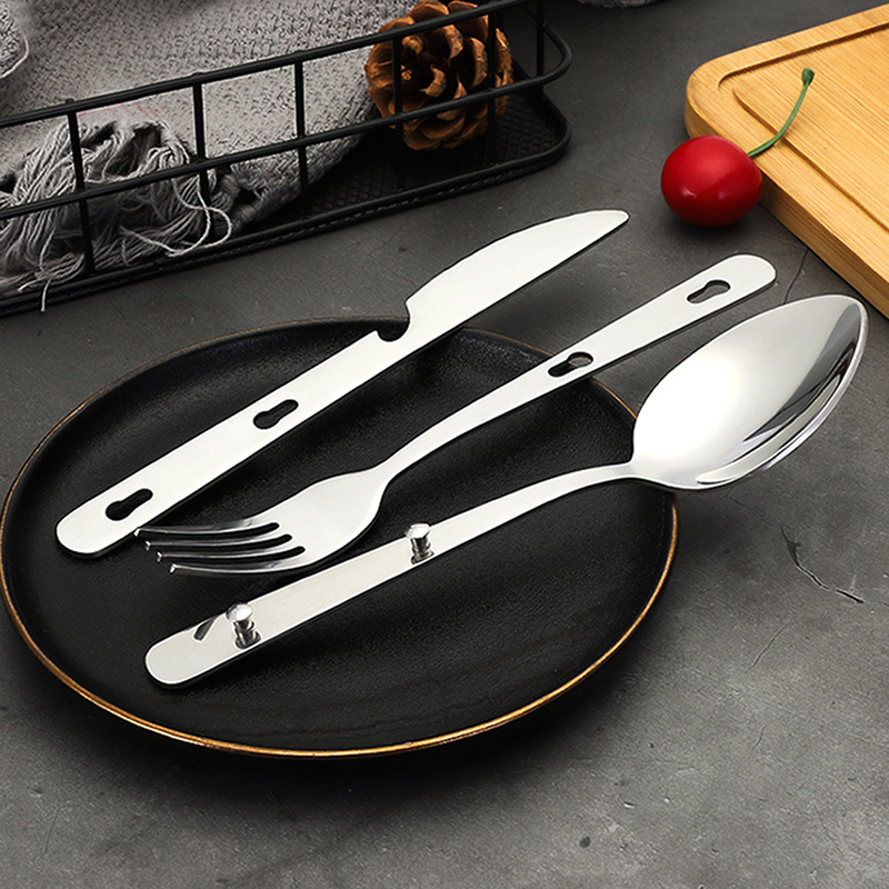 طقم أدوات مائدة محمول للاستخدا - مراجعة Camping Cooking Knife Set وسعره