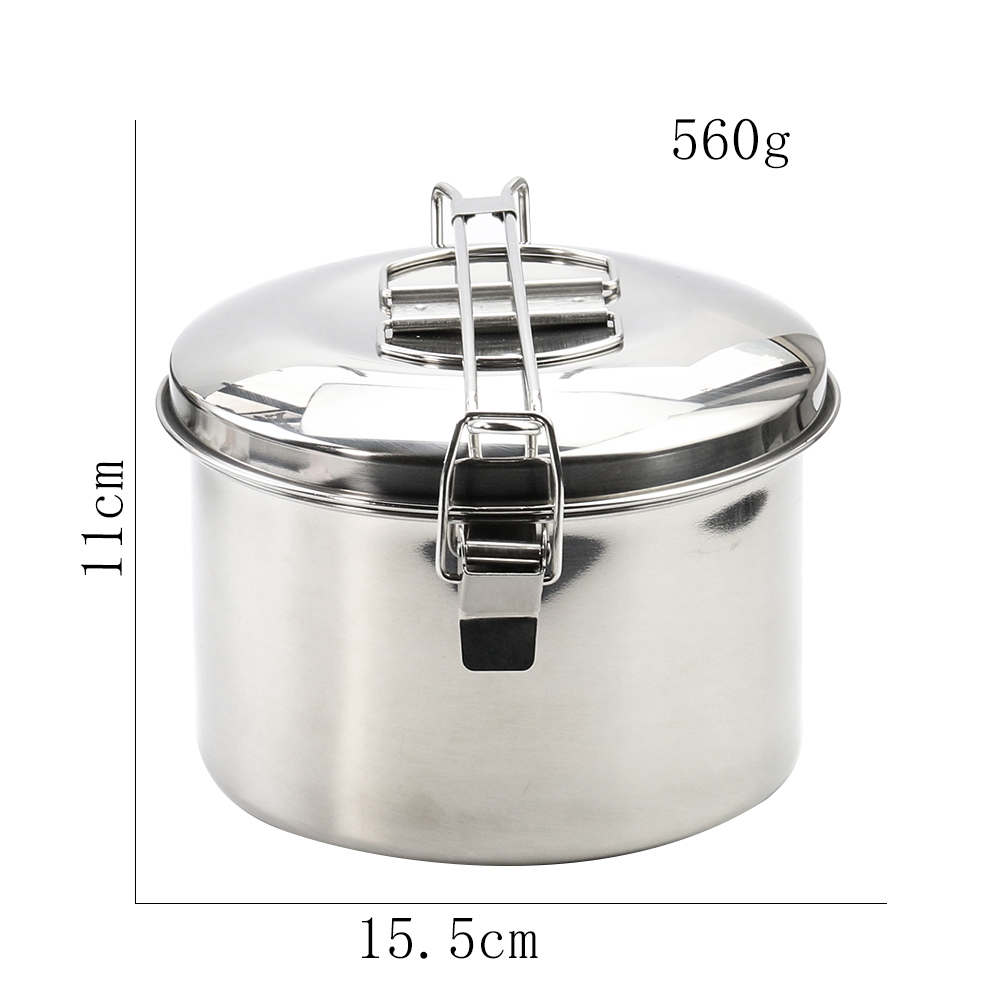وعاء معلق للتخييم من الفولاذ ا - مراجعة Camping Cooking Pot With Lid وسعره