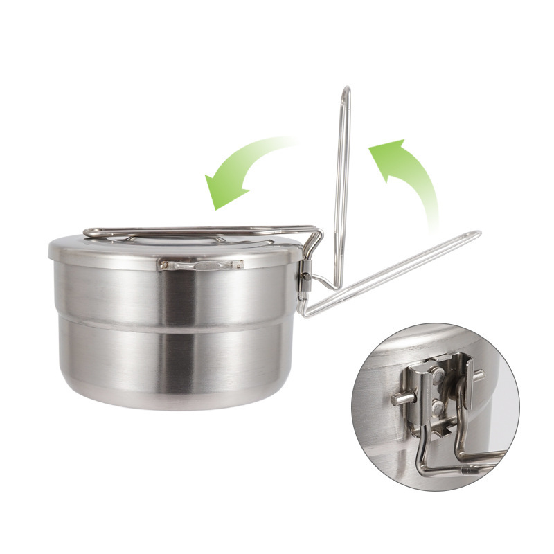 وعاء طبخ خارجي من الفولاذ المق - مراجعة Camping Cooking Pot With Lid وسعره