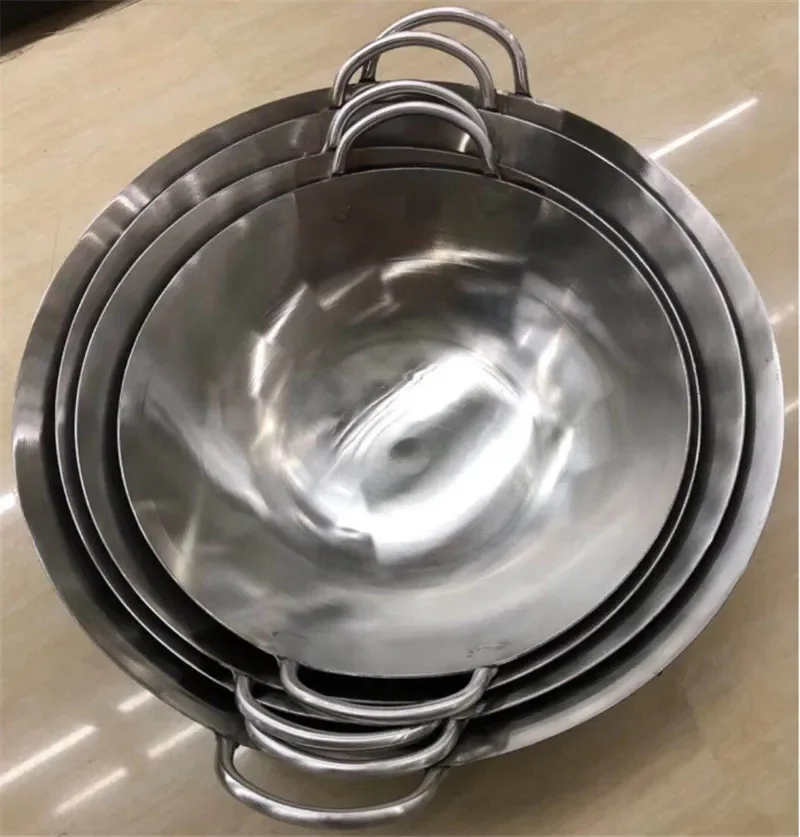 304 الفولاذ المقاوم للصدأ wok  - مراجعة Camping Cooking Without Gas وسعره