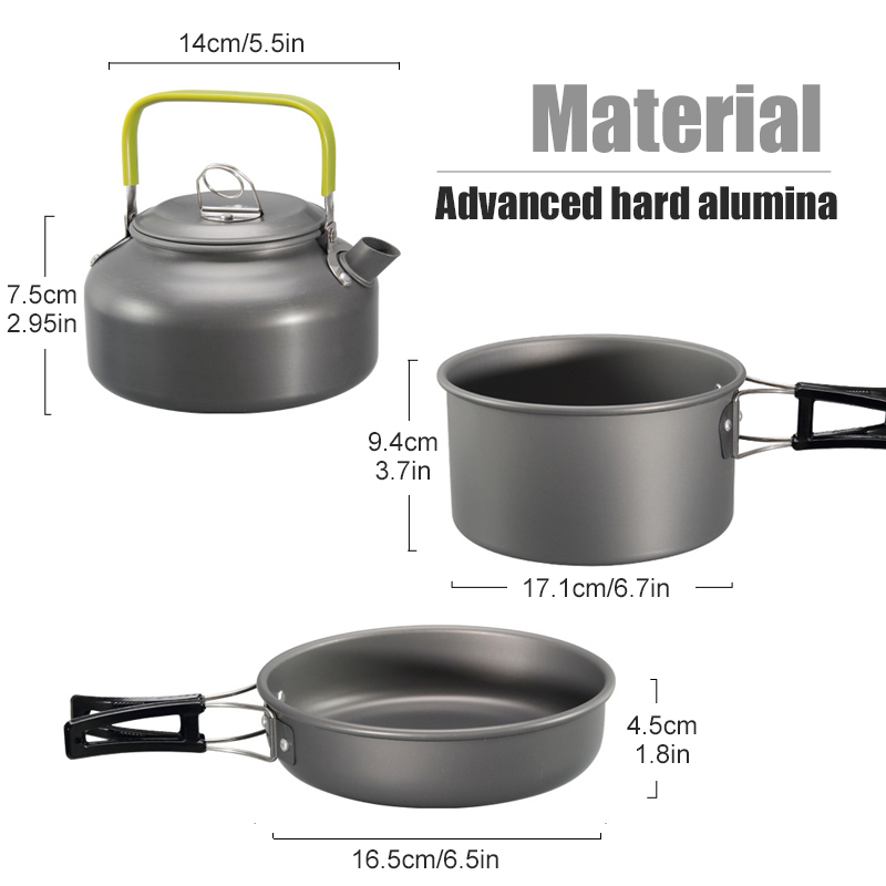 WESTTUNE التخييم طقم حلل استان - مراجعة Camping Cooking And Eating وسعره