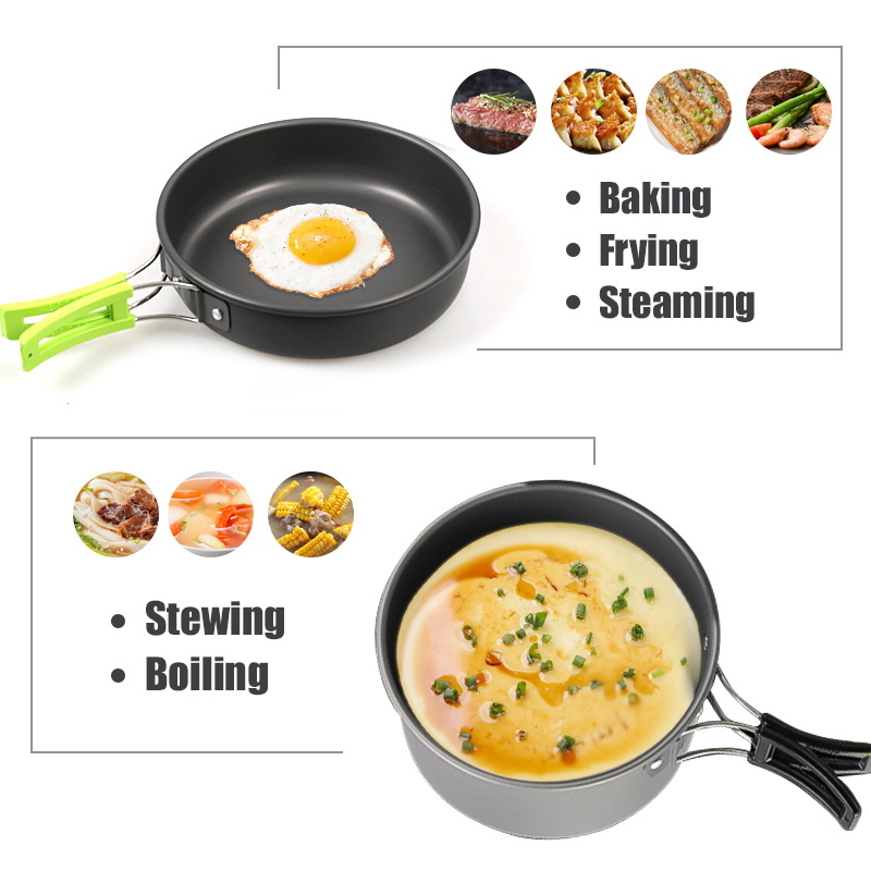 WESTTUNE التخييم طقم حلل استان - مراجعة Camping Cooking And Eating وسعره