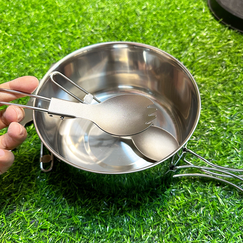 طقم ملعقة وشوكة قابلة للطي من  - مراجعة Camping Cooking Knife Set وسعره