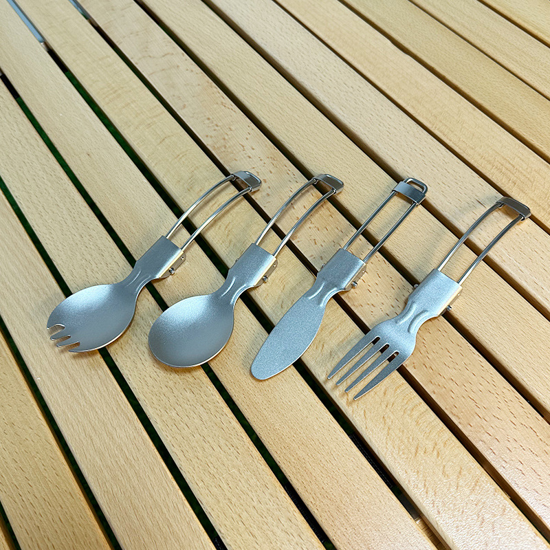 طقم ملعقة وشوكة قابلة للطي من  - مراجعة Camping Cooking Knife Set وسعره
