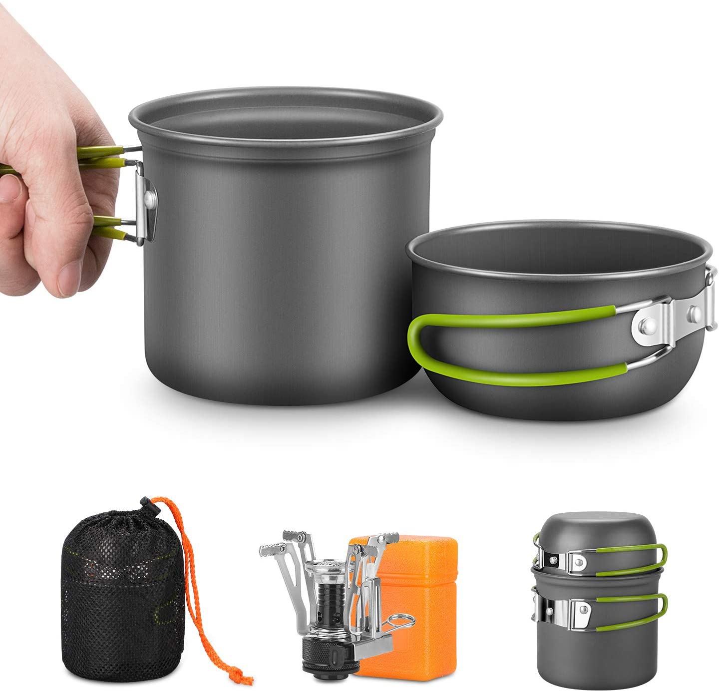 طقم أواني طهي للتخييم مع موقد  - مراجعة Camping Cooking Knife Set وسعره