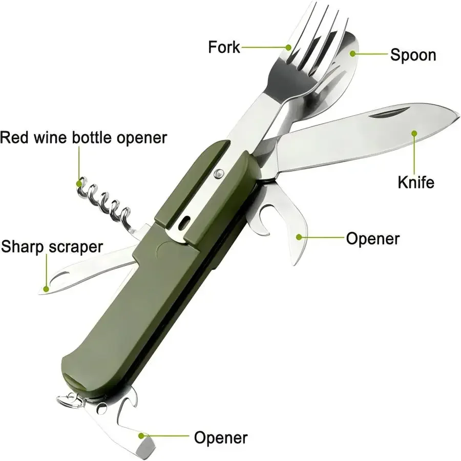 معدات التخييم: طقم سفر 5 في 1  - مراجعة Camping Cooking Survival وسعره