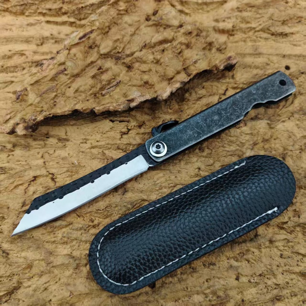 سكين هيجونوكامي يدوي الصنع بمق - مراجعة Camping Cooking Knife With Sheath وسعره