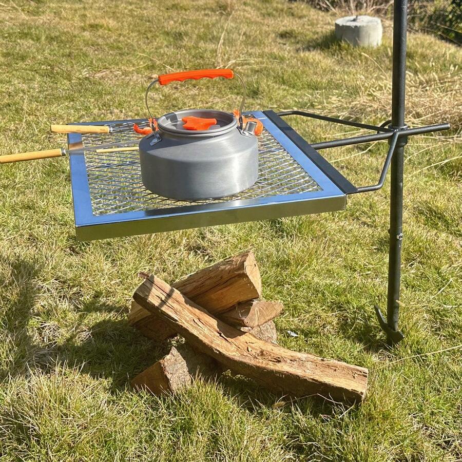 360 °   شواية نار قابلة للتعدي - مراجعة Camping Cooking Open Fire وسعره