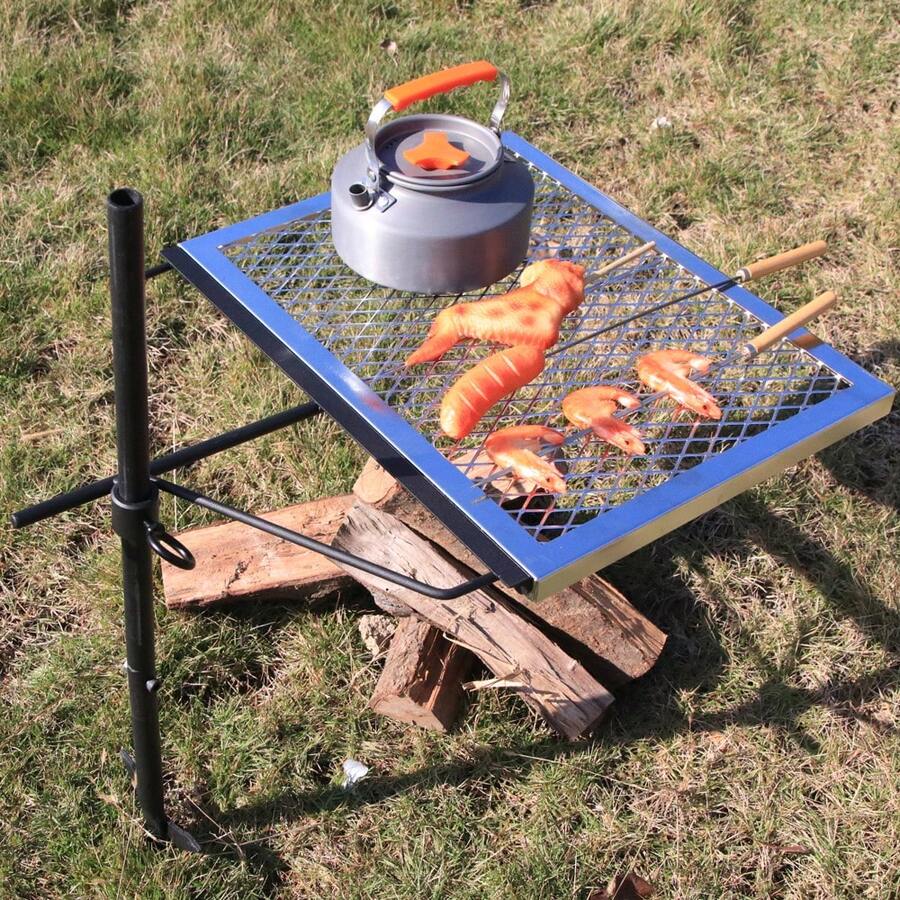 360 °   شواية نار قابلة للتعدي - مراجعة Camping Cooking Open Fire وسعره