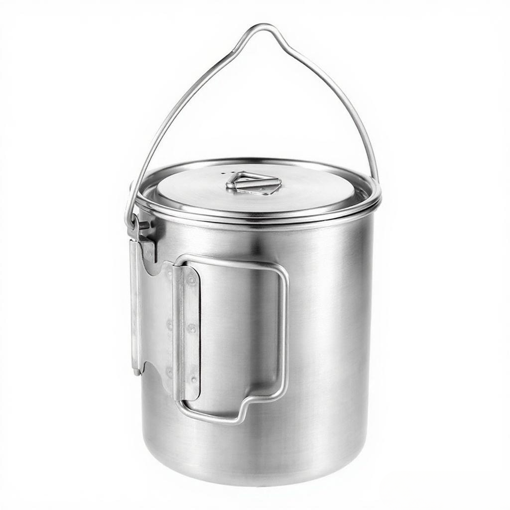 وعاء من الفولاذ المقاوم للصدأ  - مراجعة Camping Cooking Pot With Lid وسعره