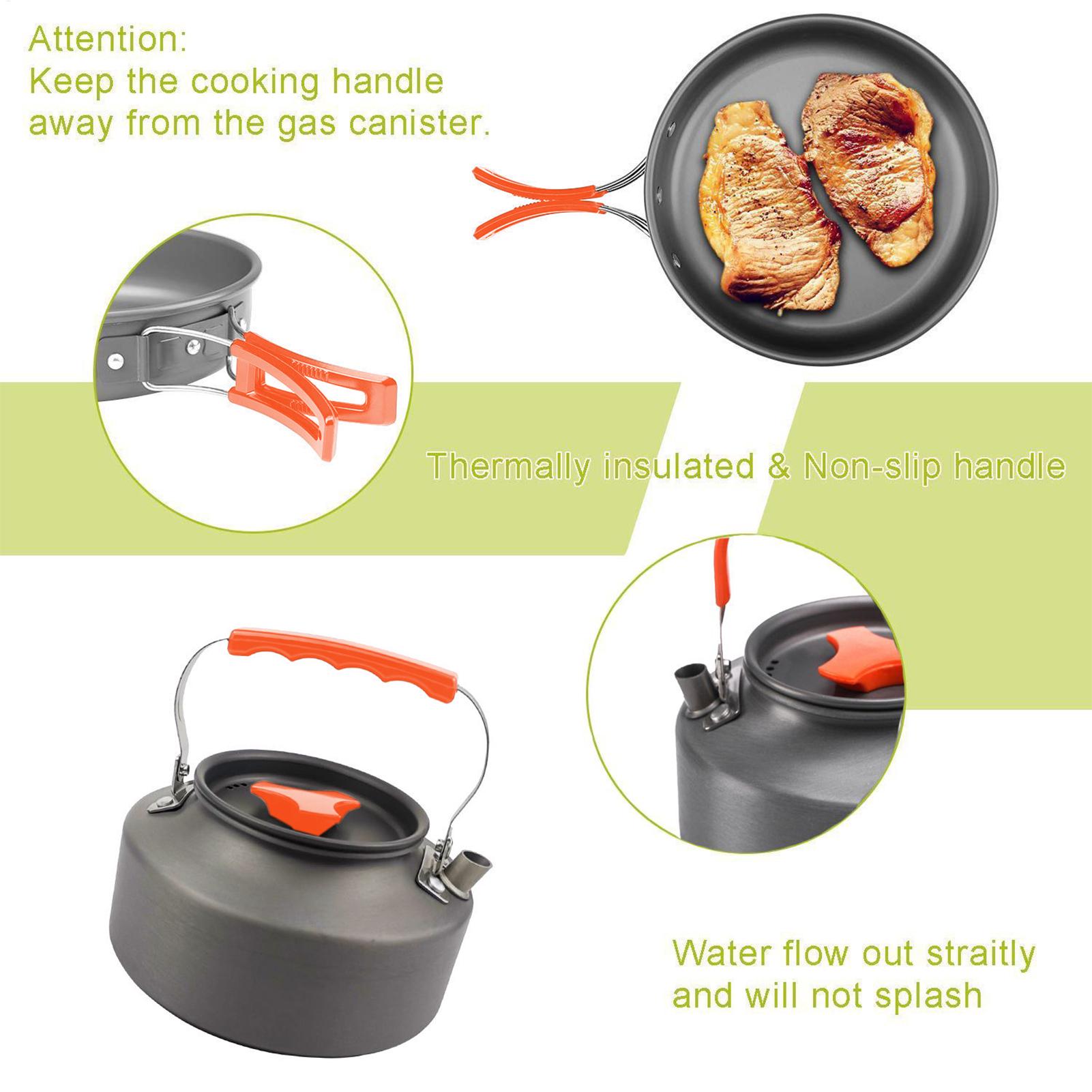 الظهر مجموعة الطبخ المقالي الت - مراجعة Camping Cooking Knife Set وسعره