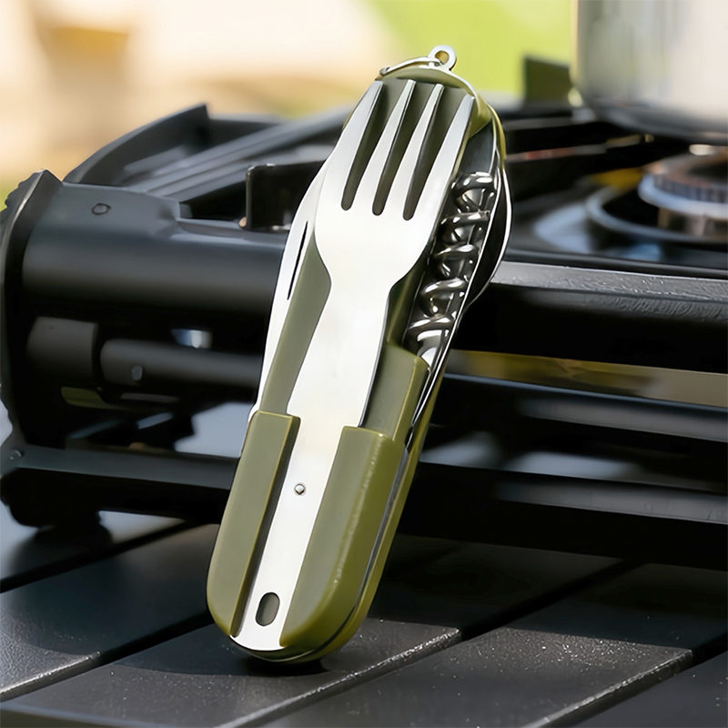 طقم أدوات طعام للتخييم جديد من - مراجعة Camping Cooking Knife Set وسعره