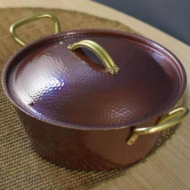 وعاء نحاسي عتيق مصنوع يدويًا،  - مراجعة Camping Cooking Pot With Lid وسعره